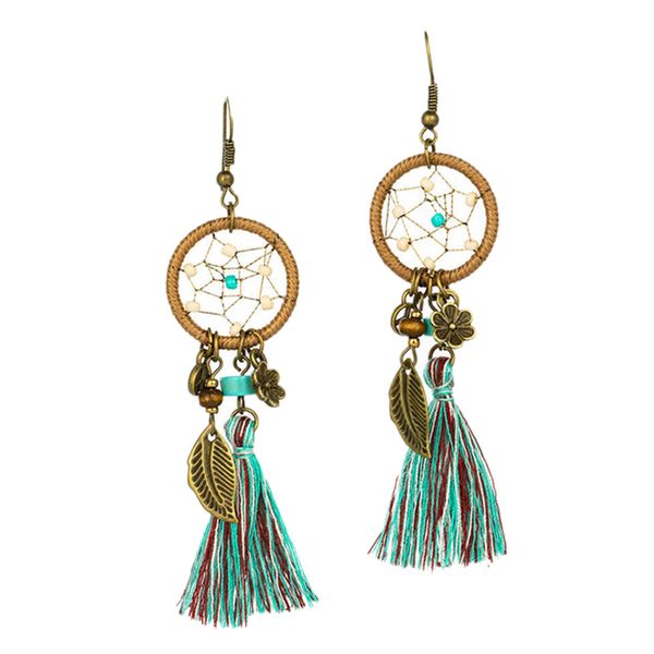 new bohemian dream catcher tassel earrings for women fashion boho ethnic green long fringed dangle earring charm jewelry accesso, Silver
new bohemian dream catcher tassel earrings for women fashion boho ethnic green long fringed dangle earring charm jewelry accesso, Silver