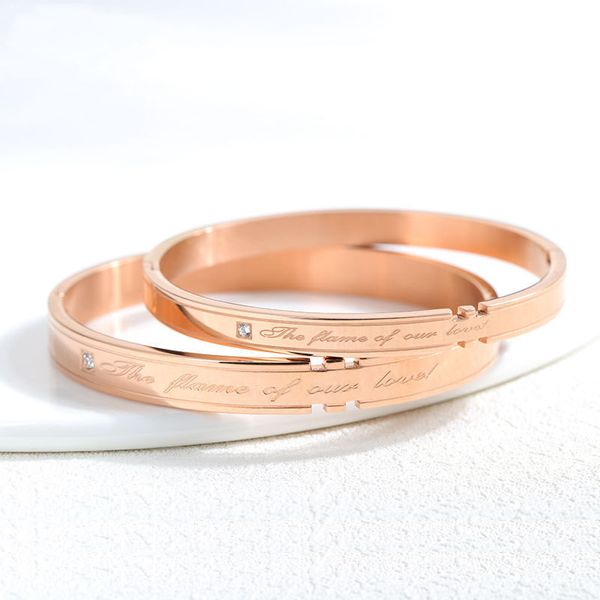 titanium steel couple bracelet a pair of bracelet simple men's and women's rose gold jewelry gift, Black
titanium steel couple bracelet a pair of bracelet simple men's and women's rose gold jewelry gift, Black