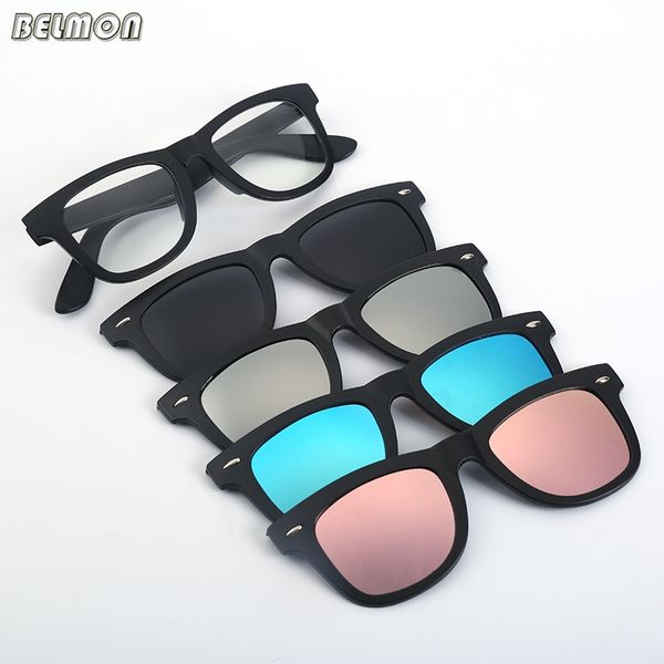 fashion spectacle frame eyeglasses men women with polarized clip on sunglasses magnetic glasses male myopia optical rs2206, Black
fashion spectacle frame eyeglasses men women with polarized clip on sunglasses magnetic glasses male myopia optical rs2206, Black