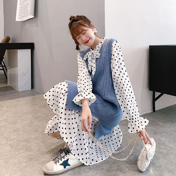 women 2020 spring autumn knitted vest 2 piece set female long dress office ladies elegant dresses two pieces suit outfits y447, White
women 2020 spring autumn knitted vest 2 piece set female long dress office ladies elegant dresses two pieces suit outfits y447, White