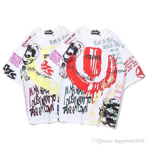 spring and summer new tide brand english printing cotton men's loose short-sleeved t-shirt 20, White;black
spring and summer new tide brand english printing cotton men's loose short-sleeved t-shirt 20, White;black