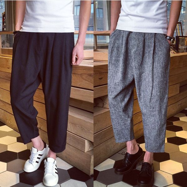men's cotton linen pants summer mid waist loose leisure hip-hop harem pants solid color drawstring large size male casual, Black
men's cotton linen pants summer mid waist loose leisure hip-hop harem pants solid color drawstring large size male casual, Black