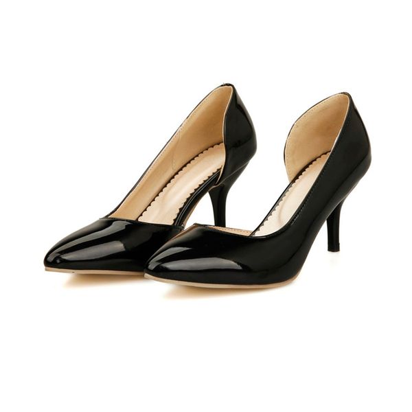 women shoes high heel limited zapatos mujer tacon new 2017 pointed toe women pumps genuine patent high shoes size 34-51 668, Black
women shoes high heel limited zapatos mujer tacon new 2017 pointed toe women pumps genuine patent high shoes size 34-51 668, Black