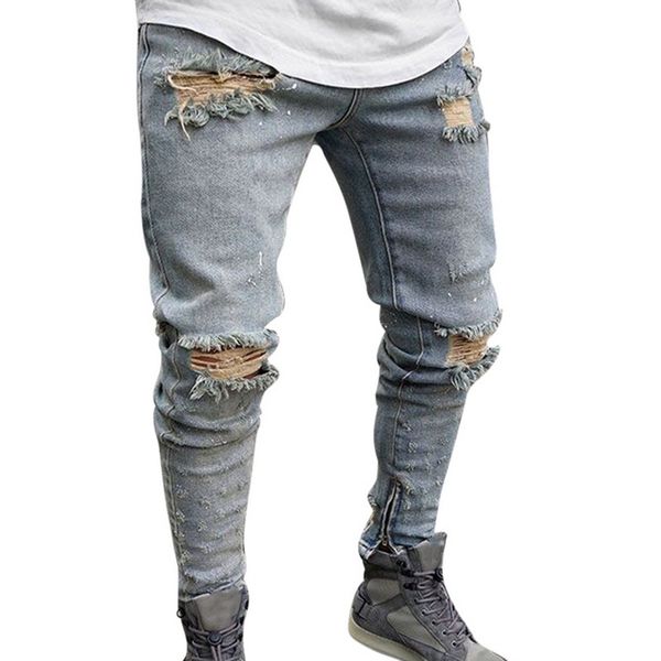 men clothes hip hop sweatpants skinny motorcycle denim pants zipper designer black jeans mens casual men jeans trousers, Blue
men clothes hip hop sweatpants skinny motorcycle denim pants zipper designer black jeans mens casual men jeans trousers, Blue