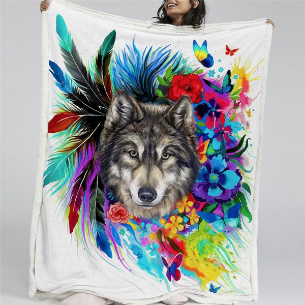 hm life boho wolf plush blanket watercolor colorful flowers printing fleece blanket fluffy bedding for adults & kids bedroom
hm life boho wolf plush blanket watercolor colorful flowers printing fleece blanket fluffy bedding for adults & kids bedroom