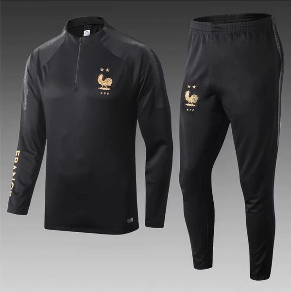 new 2019 2020 2 stars fr tracksuit mbappe griezmann pogba kante survetement football jogging equipe de french 2019 2020 soccer trainin, Black
new 2019 2020 2 stars fr tracksuit mbappe griezmann pogba kante survetement football jogging equipe de french 2019 2020 soccer trainin, Black