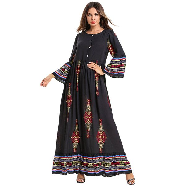 women plus size dresses ethnic clothing floral printed long sleeve loose female casual full length dresses, Red
women plus size dresses ethnic clothing floral printed long sleeve loose female casual full length dresses, Red