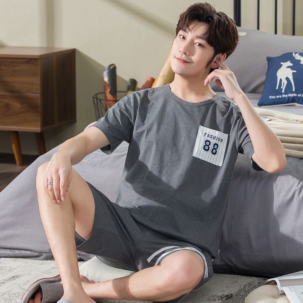 bzel pijamas men summer short sleeve shorts fashion simple home wear large size loose sleepwear gray&blue cotton nighty, Black;brown
bzel pijamas men summer short sleeve shorts fashion simple home wear large size loose sleepwear gray&blue cotton nighty, Black;brown