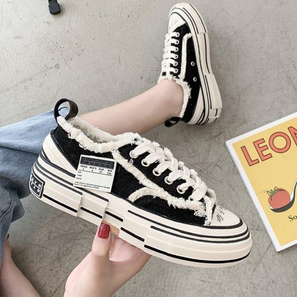 fashion sneaker men women lace-up flats unique design patchwork trendy shoes canvas shoes all-match footwear z149, Black
fashion sneaker men women lace-up flats unique design patchwork trendy shoes canvas shoes all-match footwear z149, Black