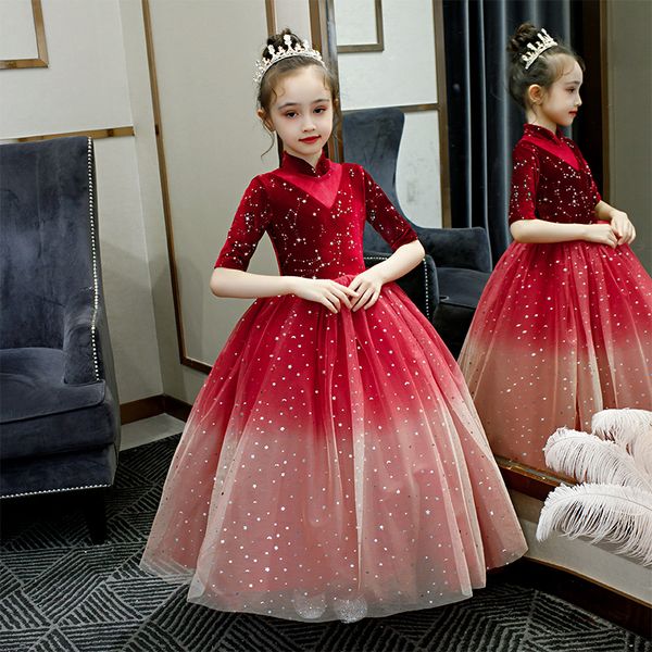 tick tok 2020 new style girl's princess dress temperament little girl's pengpeng yarn red model walk show performance clothes, Red;yellow
tick tok 2020 new style girl's princess dress temperament little girl's pengpeng yarn red model walk show performance clothes, Red;yellow