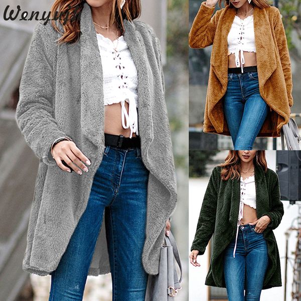 wenyujh autumn winter warm faux fur women's cardigan coat female teddy bear coats soft plush ladies jackets oversized outerwear, Black;brown
wenyujh autumn winter warm faux fur women's cardigan coat female teddy bear coats soft plush ladies jackets oversized outerwear, Black;brown