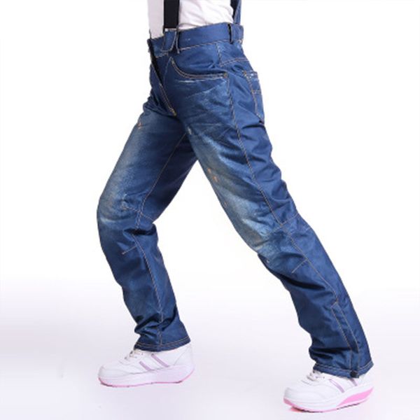 winter cowboy jeans snow skiing pants for men and women hiking windproof waterproof warm outdoor sports suspenders trousers, Black;green
winter cowboy jeans snow skiing pants for men and women hiking windproof waterproof warm outdoor sports suspenders trousers, Black;green