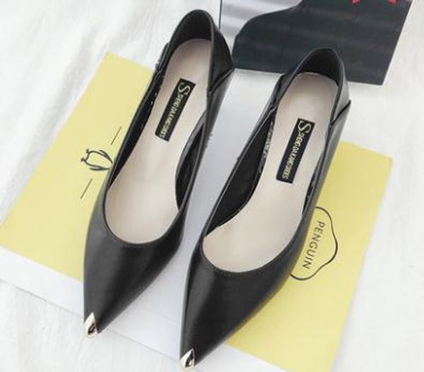 2019 women's shoes in spring and autumn with new style high heel fine heel pointed end @251, Black
2019 women's shoes in spring and autumn with new style high heel fine heel pointed end @251, Black