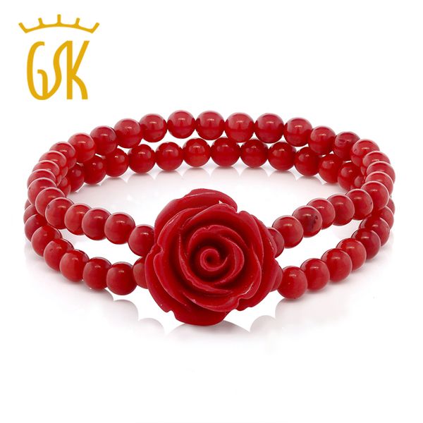 gemstoneking 7 inch red simulated coral bead rose flower stretch bracelet 5mm fine jewelry for women, Black
gemstoneking 7 inch red simulated coral bead rose flower stretch bracelet 5mm fine jewelry for women, Black