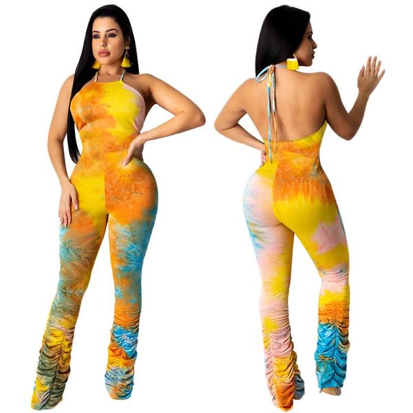 2020 summer women jumpsuits rompers sleeveless strap tie-dye print draped night club party wear lace up one piece outfits, Black;white
2020 summer women jumpsuits rompers sleeveless strap tie-dye print draped night club party wear lace up one piece outfits, Black;white
