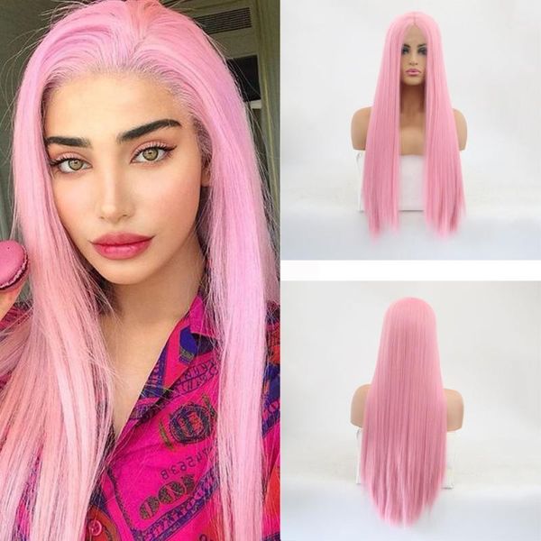 quinlux wigs pink synthetic frontal lace wig long straight wigs for black women cosplay game lolita wig heat resistant fiber
quinlux wigs pink synthetic frontal lace wig long straight wigs for black women cosplay game lolita wig heat resistant fiber