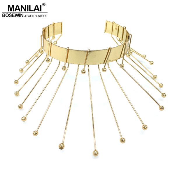 manilai brand unique design rock metal statement necklaces women fashion jewelry 2019 collar big choker gold color alloy torques, Golden;silver
manilai brand unique design rock metal statement necklaces women fashion jewelry 2019 collar big choker gold color alloy torques, Golden;silver