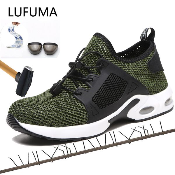 lufuma men safety work shoes men outdoor steel toe footwear combat ankle boots indestructible stylish breathable sneake, Black
lufuma men safety work shoes men outdoor steel toe footwear combat ankle boots indestructible stylish breathable sneake, Black