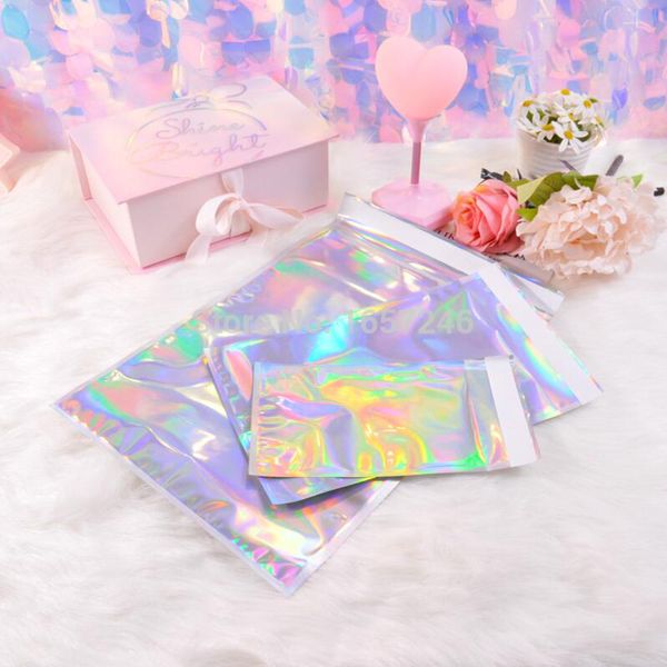 50pcs laser self sealing plastic envelopes mailing storage bags holographic gift jewelry poly adhesive courier packaging bags
50pcs laser self sealing plastic envelopes mailing storage bags holographic gift jewelry poly adhesive courier packaging bags