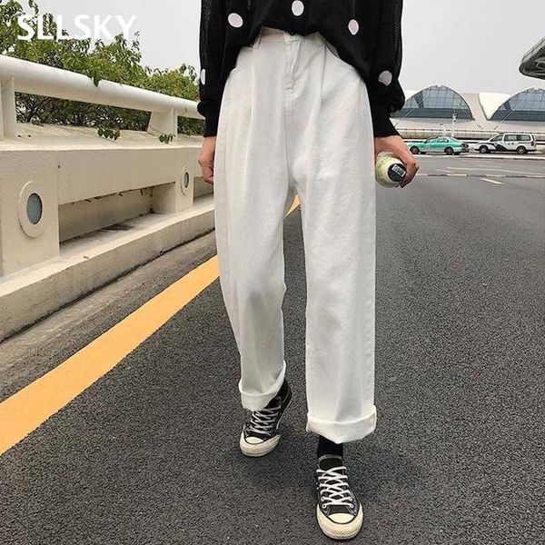 sllsky jeans women loose high waist leisure full-length wide leg jean all-match korean style simple women trendy harajuku pants, Blue
sllsky jeans women loose high waist leisure full-length wide leg jean all-match korean style simple women trendy harajuku pants, Blue