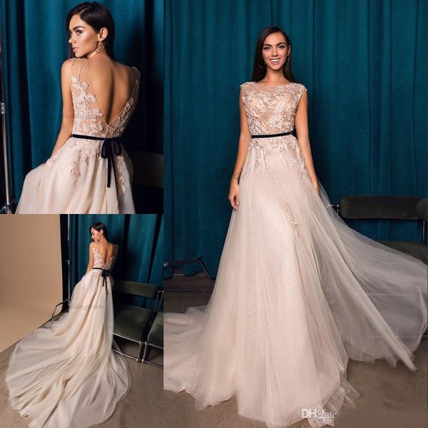 2020 stunning beaded backless prom dresses lace appliqued bateau neck a line evening gowns vestidos de fiesta sweep train tulle formal dress, Black
2020 stunning beaded backless prom dresses lace appliqued bateau neck a line evening gowns vestidos de fiesta sweep train tulle formal dress, Black