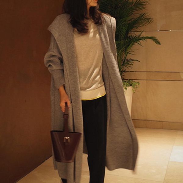 women's jackets autumn women solid color cardigan long sleeve big hooded tunic outwear, Black;brown
women's jackets autumn women solid color cardigan long sleeve big hooded tunic outwear, Black;brown