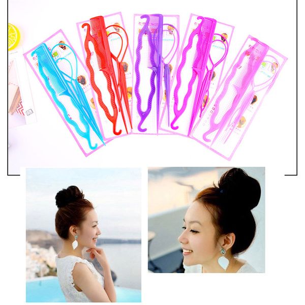 set of 4 plastic magic hair styling tools hair pull dish needle comb tools bump up clip bun maker hairpin diy accessories, Brown
set of 4 plastic magic hair styling tools hair pull dish needle comb tools bump up clip bun maker hairpin diy accessories, Brown