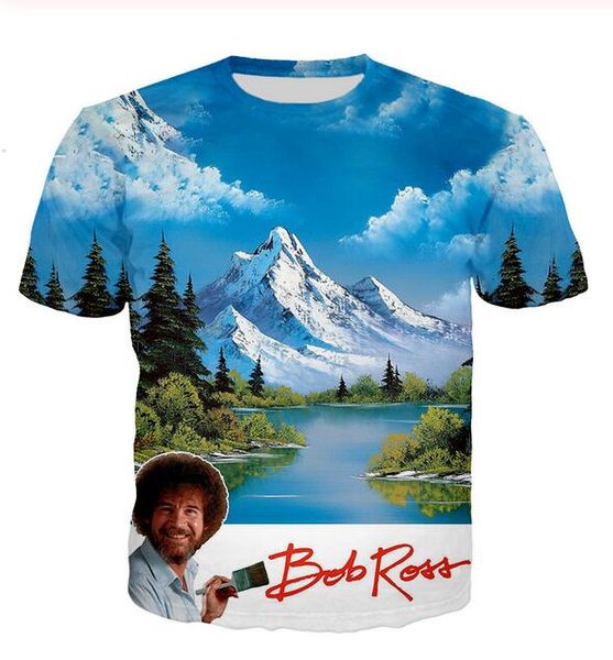 new fashion mens/womans classical bob ross t-shirt summer style funny 3d print casual t shirt plus size aa0154, White;black
new fashion mens/womans classical bob ross t-shirt summer style funny 3d print casual t shirt plus size aa0154, White;black