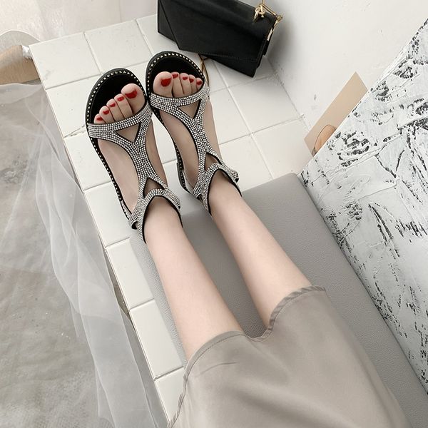 women's summer flat sandals 2020 elegant women's shoes rhinestone chain thong gladiat sandals open toe for women #g3, Black
women's summer flat sandals 2020 elegant women's shoes rhinestone chain thong gladiat sandals open toe for women #g3, Black