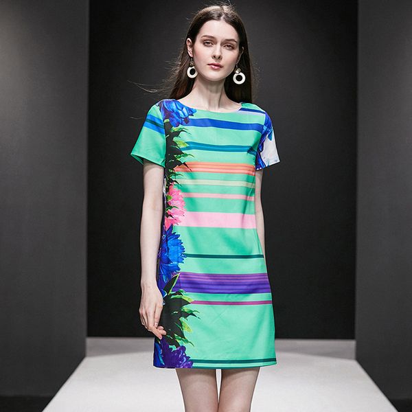 2019 summer new style women's dress high-end dress wholesale flower stripes printed silk satin, White;black
2019 summer new style women's dress high-end dress wholesale flower stripes printed silk satin, White;black