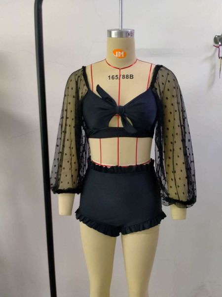 2020 auricularia bikini split small breasts gather slim bikini swimsuit long-sleeved gauze swimsuit, White;black
2020 auricularia bikini split small breasts gather slim bikini swimsuit long-sleeved gauze swimsuit, White;black