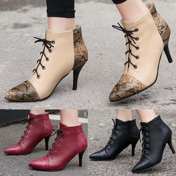 rubber boots for women ankle boots thin heels shoes lace-up casual short fashion boot women shoes botas mujer zapatos mujer 2019, Black
rubber boots for women ankle boots thin heels shoes lace-up casual short fashion boot women shoes botas mujer zapatos mujer 2019, Black