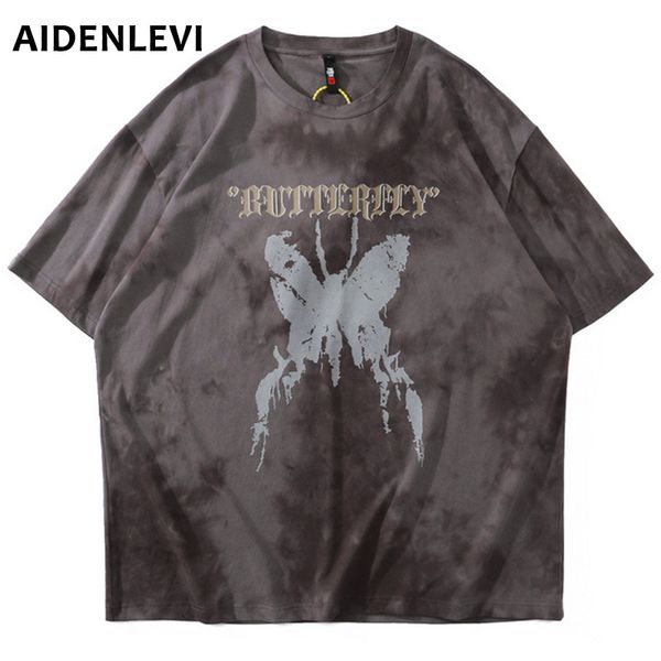 aidenlevi distressed butterfly print tie dye tshirt streetwear harajuku hip hop casual cotton short sleeve tees shirts mens, White;black
aidenlevi distressed butterfly print tie dye tshirt streetwear harajuku hip hop casual cotton short sleeve tees shirts mens, White;black