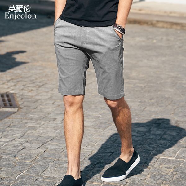 enjeolon brand 2019 summer casual shorts men cotton sim solid base man shorts available knee length k6805, White;black
enjeolon brand 2019 summer casual shorts men cotton sim solid base man shorts available knee length k6805, White;black