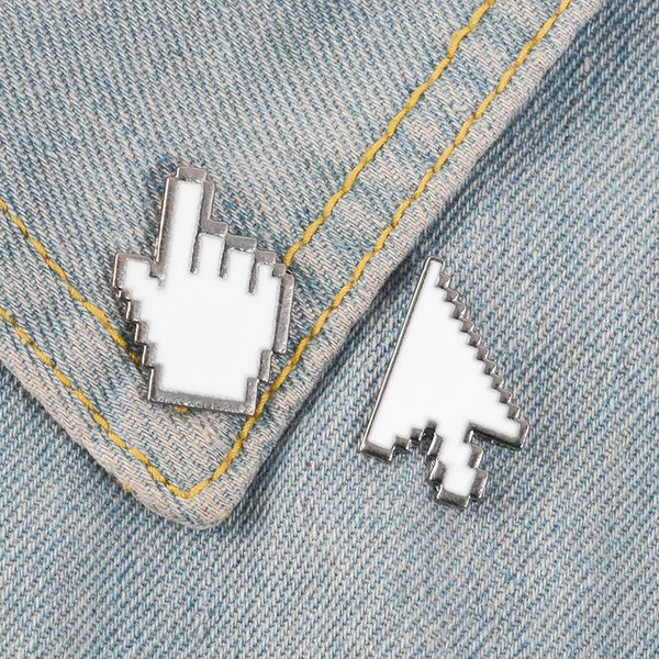 cursors enamel pin mouse arrow hand badge brooch lapel pin denim shirt collar white simple computer jewelry gift for programmer, Gray
cursors enamel pin mouse arrow hand badge brooch lapel pin denim shirt collar white simple computer jewelry gift for programmer, Gray