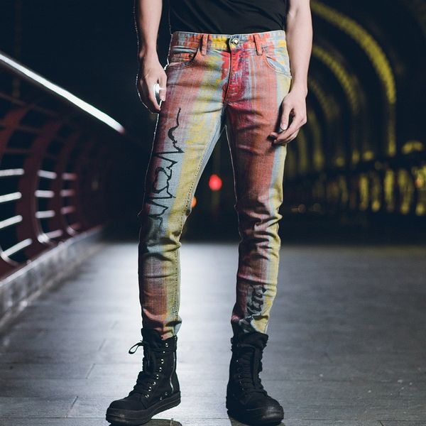 50-100 kg jeans men large size 30-40 korean slim trousers mens autumn straight club denim pants printing casual cowboy pants man, Blue
50-100 kg jeans men large size 30-40 korean slim trousers mens autumn straight club denim pants printing casual cowboy pants man, Blue