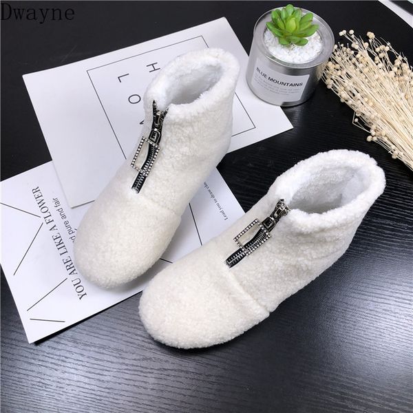 new short casual fur shoes in winter 2019 ins white net red cotton boots zipper snow boots shoes, Black
new short casual fur shoes in winter 2019 ins white net red cotton boots zipper snow boots shoes, Black