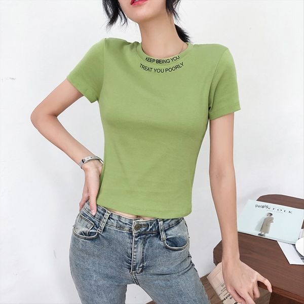 summer round collar printed english letters short-sleeved women's t-shirt slim and versatile simple summer round collar printed english, White
summer round collar printed english letters short-sleeved women's t-shirt slim and versatile simple summer round collar printed english, White
