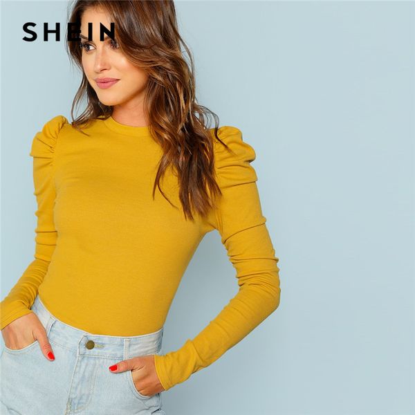 mustard elegant minimalist puff sleeve rib knit solid pullovers slim fit tee 2018 autumn office lady women t-shirt top, White
mustard elegant minimalist puff sleeve rib knit solid pullovers slim fit tee 2018 autumn office lady women t-shirt top, White
