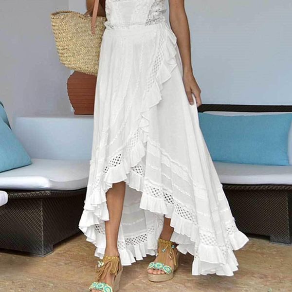 white asymmetric beach skirts womens elastic waist cotton long boho skirt size summer holiday seaside bohemian skirt 2020 maxi skirt, Black
white asymmetric beach skirts womens elastic waist cotton long boho skirt size summer holiday seaside bohemian skirt 2020 maxi skirt, Black