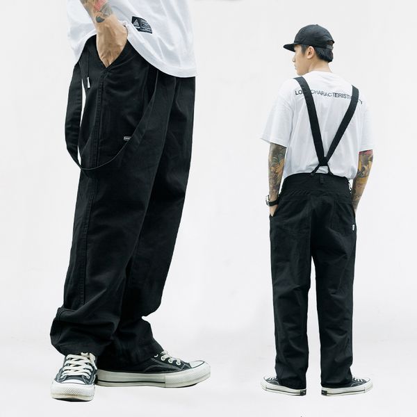 suspenders trousers mens streetwear hip hop overalls canvas cloth cargo pants work casual pant men, Black
suspenders trousers mens streetwear hip hop overalls canvas cloth cargo pants work casual pant men, Black
