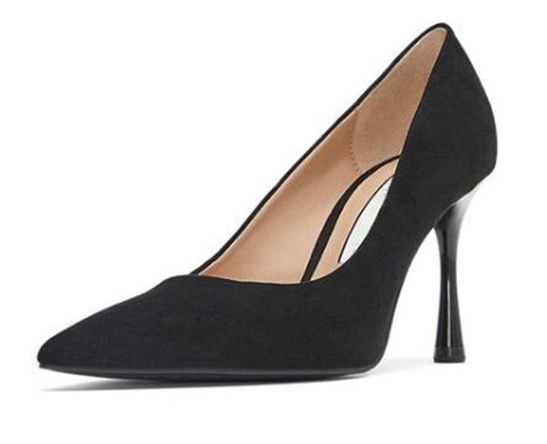 women's new black leather round pointed high heels, shallow dress professional shoes, size 34-41
women's new black leather round pointed high heels, shallow dress professional shoes, size 34-41
