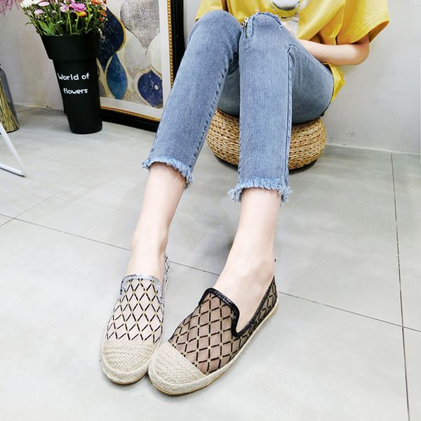 women's summer flats fisherman shoes fashion lace breathable loafers for woman 2019 summer non-slip woman slip on shoes, Black
women's summer flats fisherman shoes fashion lace breathable loafers for woman 2019 summer non-slip woman slip on shoes, Black