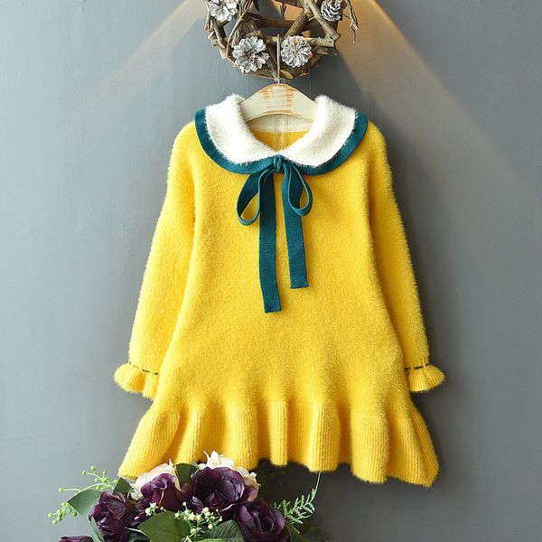2019 girl baby fashion knitted sweater dress for autumn winter cute bow princess dresses girls kids sweaters children clothes, Red;yellow
2019 girl baby fashion knitted sweater dress for autumn winter cute bow princess dresses girls kids sweaters children clothes, Red;yellow