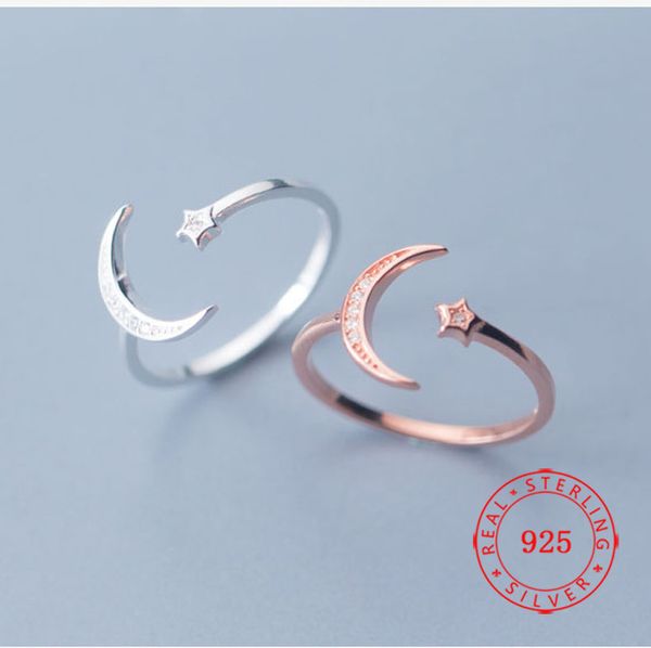 new model fashion us size adjustable 925 sterling silver ring cz moon and star jewelry for elegant female women
new model fashion us size adjustable 925 sterling silver ring cz moon and star jewelry for elegant female women