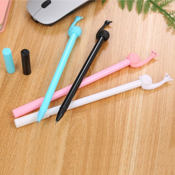 

24 pcs creative stationery snail neutral pen cartoon students study office signature pen wholesale kawaii school supplies