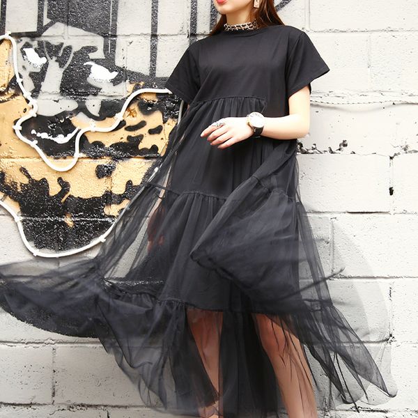 new fashion summer shirt dresses 2019 large size black stitching net yarn round collar size dress women 3361.5xl designer clothes, Black;gray
new fashion summer shirt dresses 2019 large size black stitching net yarn round collar size dress women 3361.5xl designer clothes, Black;gray