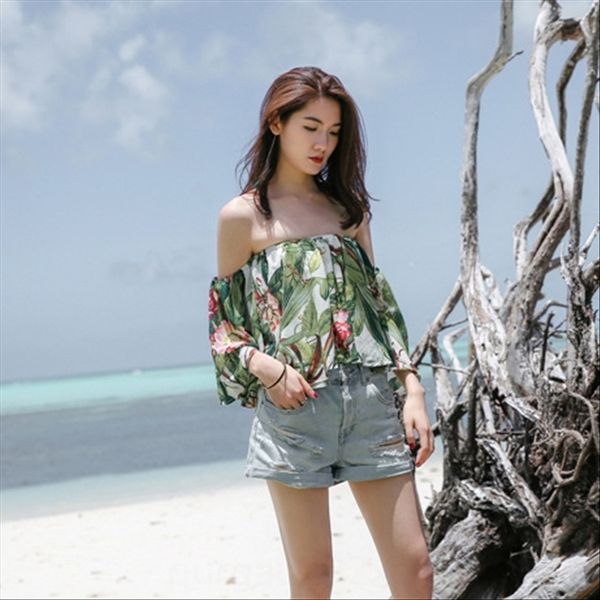 bohemian style green printed short one-line collar with trumpet sleeve t-shirt f086 bohemian style horn horn green printed short one-line co, White
bohemian style green printed short one-line collar with trumpet sleeve t-shirt f086 bohemian style horn horn green printed short one-line co, White