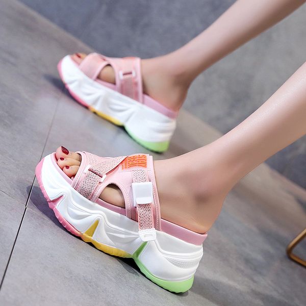 pu multicolored sandals shoes woman 2020 woman's slippers on a wedge platform slides women heels new summer soft, Black
pu multicolored sandals shoes woman 2020 woman's slippers on a wedge platform slides women heels new summer soft, Black