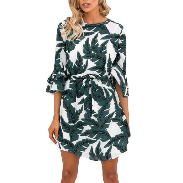 stylish bar women's three quarter leaf printed slim dress ladies casual ruffles o-neck dresses beach dresses women spring h0125, Black;gray
stylish bar women's three quarter leaf printed slim dress ladies casual ruffles o-neck dresses beach dresses women spring h0125, Black;gray